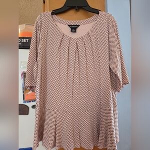 Liz Claiborne Pink Polka Dot Women's Top
